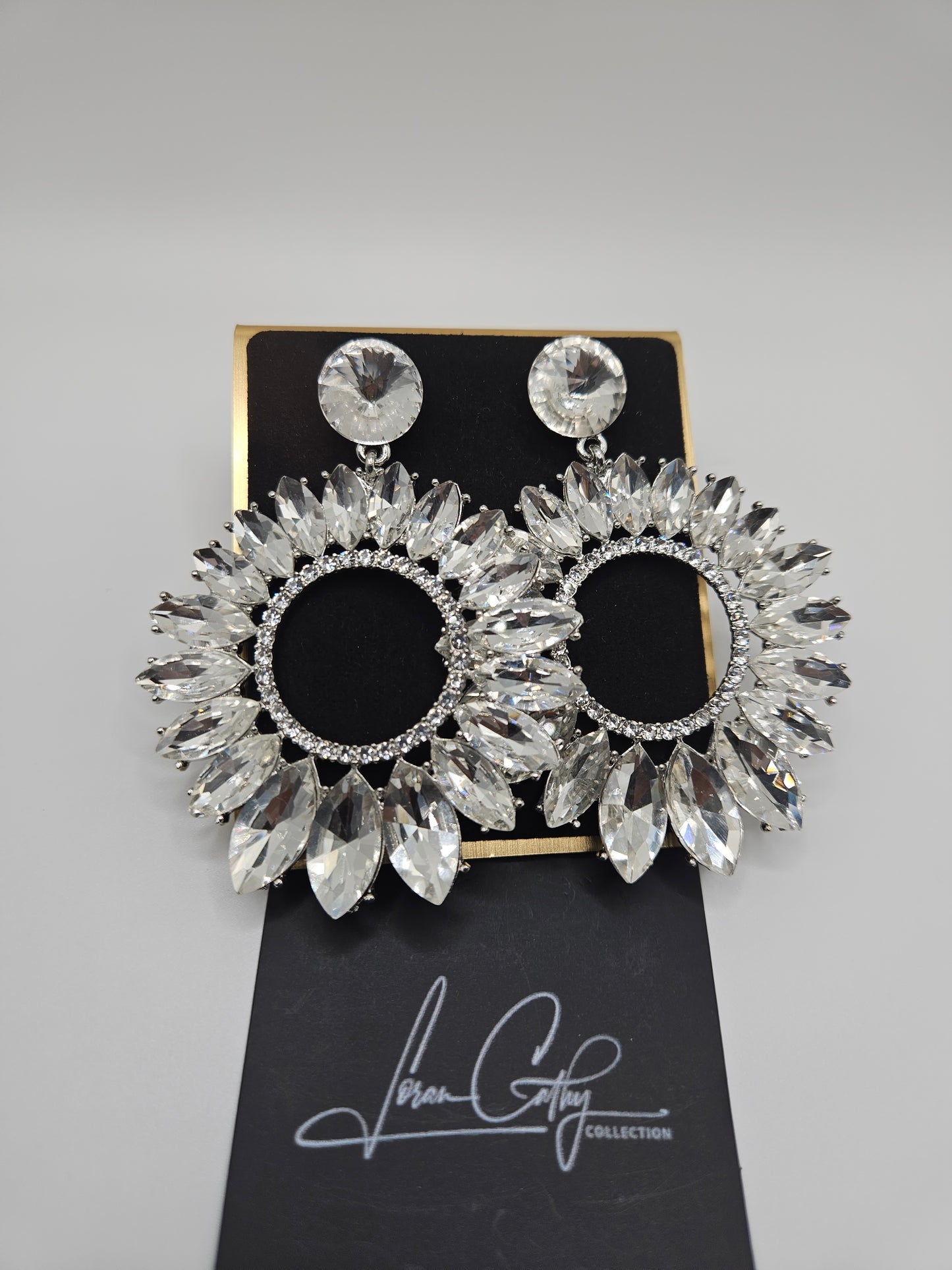 Large Crystal Hoops