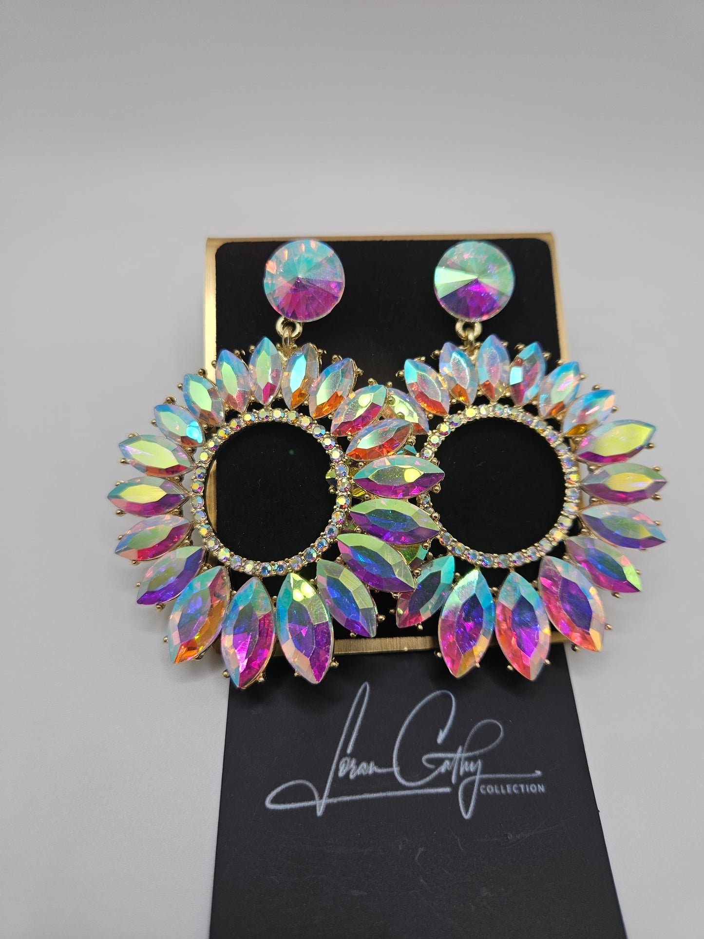Large Crystal Hoops